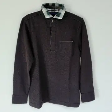 JOSEPH ABBOUD 조셉 아부드 블랙 체크 옷깃 피케 셔츠