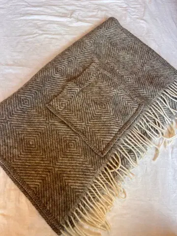 LAPUAN KANKURIT 기하학 패턴 스톨 숄 그레이