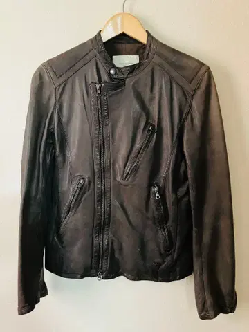 nano universe 나노 유니버스 가죽 자켓 브라운 사이즈 M