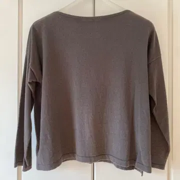 evam eva 그레이 긴팔 상의 캐시미어 코튼