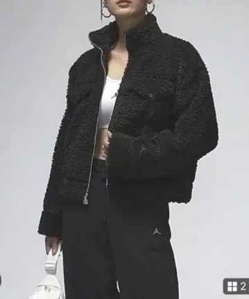 L-JORDAN 플리스 자켓 블랙 sizeM