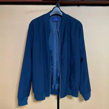 네이비 집업 봄버 자켓