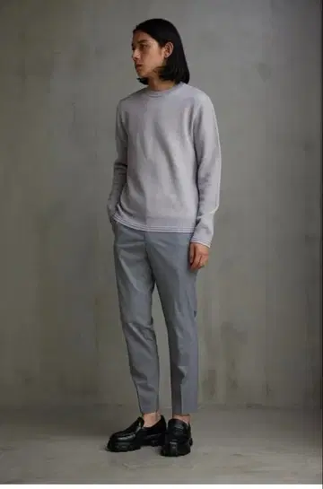 AZULbymoussy 마우지 S 허니콤 베이직 크루넥 니트