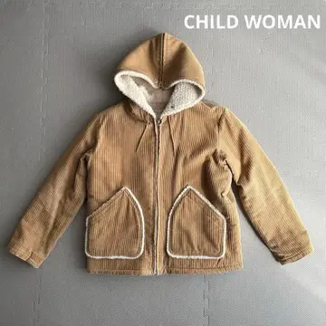 [ child woman ] 베이지 코듀로이 후드 부착 점퍼