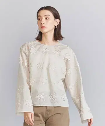 Beauty&Youth 셀룰로오스 나일론 자수 셔츠 2WAY