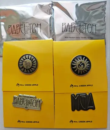 Mrs. GREEN APPLE 핀 배지 4개 세트