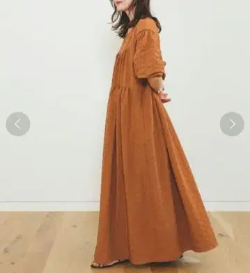 BEAMS HEART / 셔링 티어드 원피스