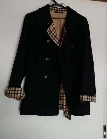 닥스 코트 DAKS 울 코트 블랙