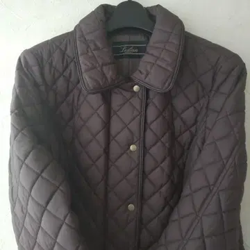 Leilan 퀼팅 자켓 다크 브라운