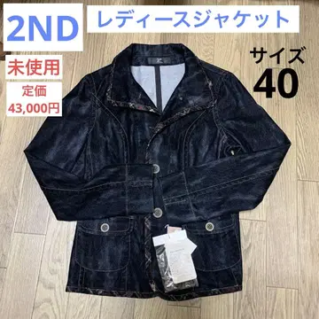 [ 미사용 ] 여성용 자켓 2ND 체크 테두리 사이즈 40