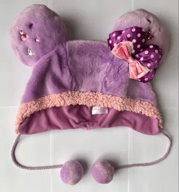 미키 모양 귀 달린 보라색 모자 58cm