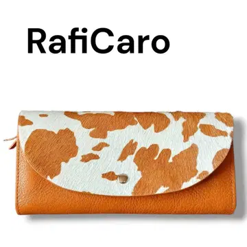 미사용급 라피칼로 가죽 송치 장지갑 카멜