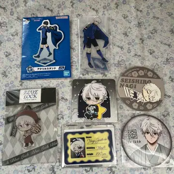 블루 록 나기 세이시로 아크릴 스탠드 카페 코스터 경질 카드 아크릴 키링