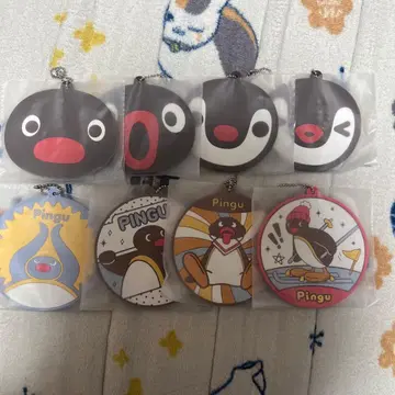 SEGA 럭키 쿠지 핑구 E상 러버 코스터 전 8종 컴플리트 세트