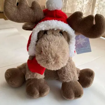 루돌프 봉제 인형 산타 모자 포함