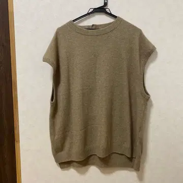 GRANDMA MAMA DAUGHTER 베이지 니트 베스트