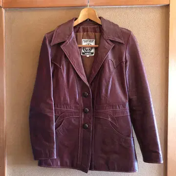 빈티지 EAST WEST 가죽 테일러드 자켓