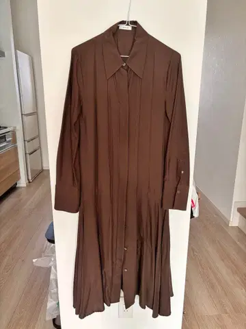 FRAY I.D 브라운 셔츠 원피스