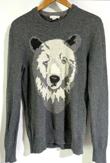 GAP 곰 무늬 그레이 니트 스웨터 남성용 S 사이즈 베어