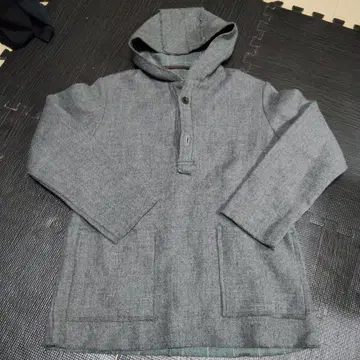 CALINER 후드 부착 그레이 후드티 구제 의류