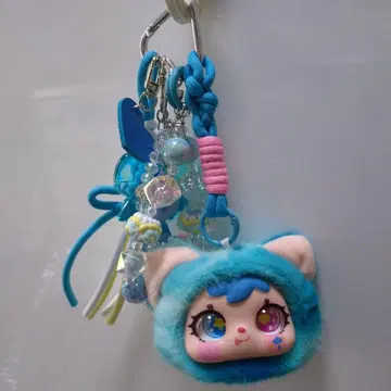 스카이블루 캐릭터 얼굴 키링