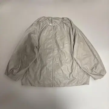 titivate 인조 가죽 개더 볼륨 블루종