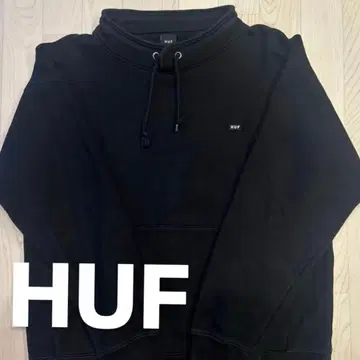 [ 새상품급 ] HUF 모크넥 맨투맨 블랙 XL