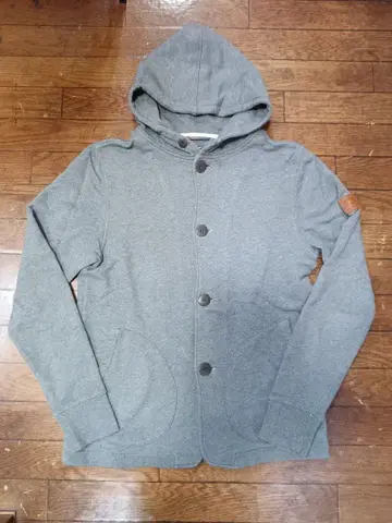 그레이 후드 부착 맨투맨 후드티