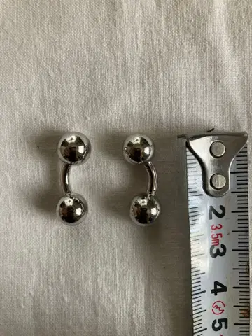 실버 볼형 커프 링크스 약 2.5cm