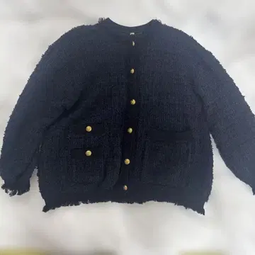 Mila Owen 네이비 노카라 자켓