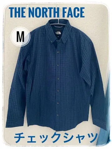 THE NORTH FACE M 사이즈 체크 셔츠 파랑