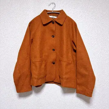 레어 컨디션 최상 EDWIN 오렌지 자켓 버튼 달린 숏코트 M