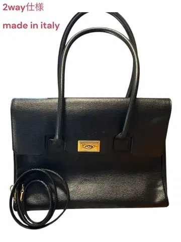 가죽 2way 숄더백 블랙 이탈리아제