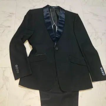 SUIT SELECT 턱시도 수트 블랙 울 혼방 포멀