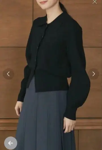 어반 리서치 셔츠 칼라 숏 가디건