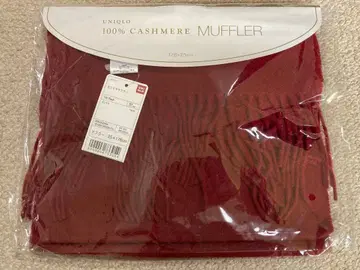 [ 미사용 ] UNIQLO 유니클로 캐시미어 100% 머플러 레드