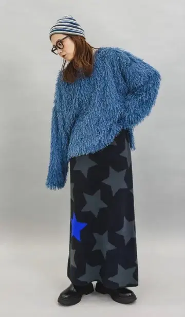 니코앤드 MODO NORM CORE 미니 페더 자카드 스커트 M