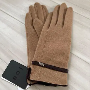 미사용 새상품 ICB 캐시미어 여성 장갑 카멜