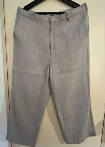 AURALEE 그레이 코튼 팬츠