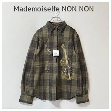 마드모아젤 논논 바이올린 자수가 멋진 웨스턴 셔츠 택 포함 미사용품