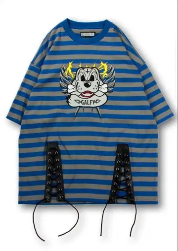 GALFY 고리츄니 보더 Tee BLUE BORDER