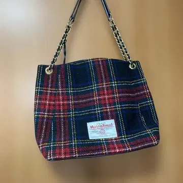 사만다 타바사 Harris Tweed 체크 무늬 숄더백