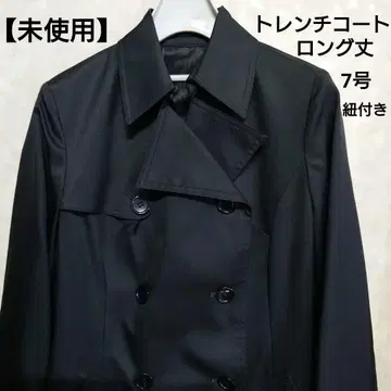 [ 미사용 ] 트렌치코트 롱 포멀 블랙 S 사이즈 새상품급