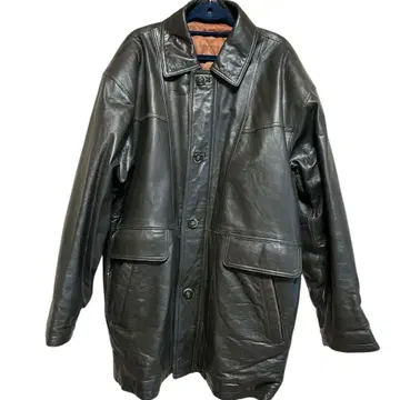 빈티지 가죽 자켓 브라운 가죽 롱 자켓 양가죽