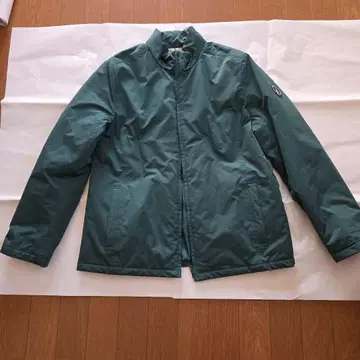 그린 자켓 체크 무늬 안감