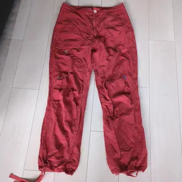 크레센트 듀오 빨간색 워크 팬츠 카고 팬츠