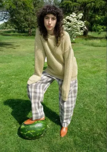 CRISTASEYA MAXI SWEATER GOLD 사이즈 S