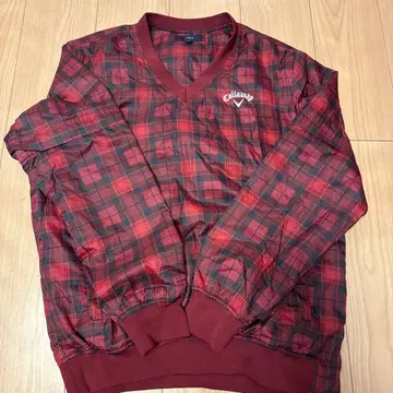 캘러웨이 체크 무늬 V넥 자켓 L 사이즈