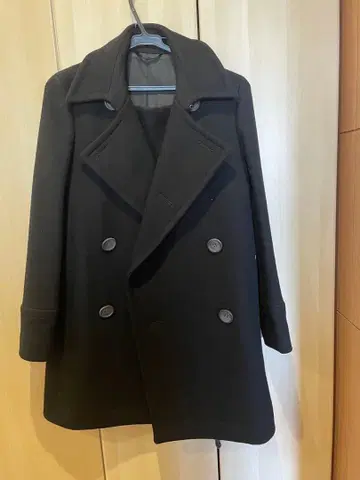 THE RERACS 블랙 울 피코트 36