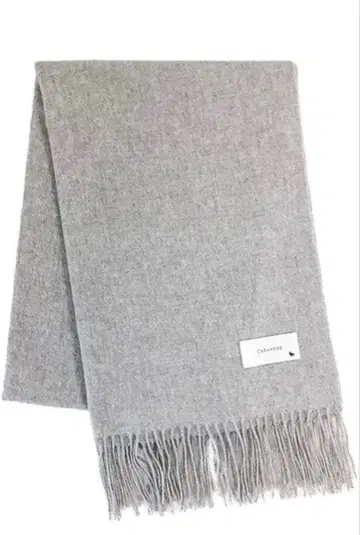 마코카 캐시미어 대형 스톨 라이트 그레이 200cm 60cm